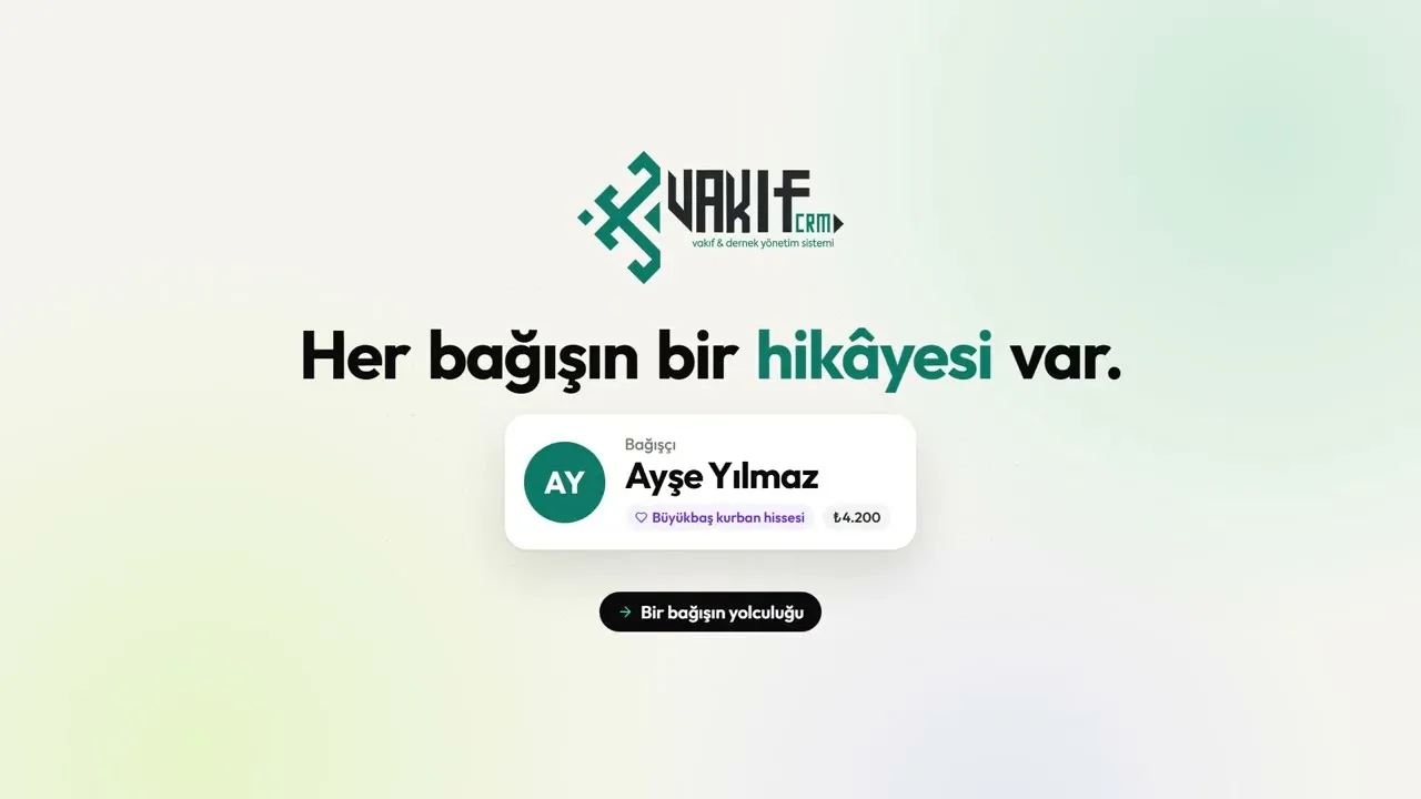 Bağışım ne oldu? Bir bağışın VakıfCRM'deki yolculuğu videosu